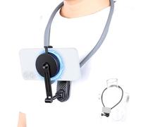 UTEBIT Magnetic Neck Phone Holder, 360° Adjustable with Clip & Quick-Release, Adjustable to Any Shape POV/Vlog Selfie Mount Compatible with GoPro/DJI/Insta360/iPhone/Android