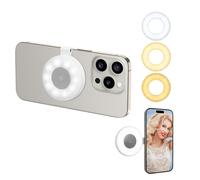 UTEBIT Selfie Light for Phone, Clip on Ring Light with 3 Colors,Rechargeable Make up Light,Magnetic Suction Phone Ring Light For Youtube,Selfie Vlog Photography, Tablet, Laptop, Zoom Meeting