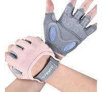 UTEBIT Weight Lifting Gloves Women, Gym Gloves with Wrist Support,Pink,Breathable Anti-slip Hand Back Hollow Design for Training, Exercise, Fitness
