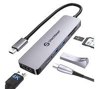 UtechSmart USB C Hub HDMI Adapter, 6 in 1 USB C Adapter with 4K@60Hz HDMI, 2*USB 3.0, PD 100W, SD/TF Card Reader, USB-C Dongle for MacBook Pro/Air M1, Dell, HP, Lenovo, Steam Deck and Type C Devices