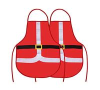 Uten 2 Pack Apron Christmas, Kitchen Aprons, Christmas Decoration with Pockets for Cooking, Crafts, BBQ, Party