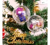Uten 20pcs Christmas Balls Christmas Tree Decorations Clear Plastic Balls DIY Wedding Party Decor(100mm)
