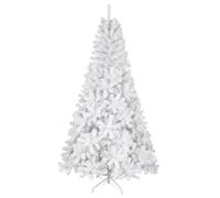 Uten 6.8ft White Artificial Christmas Tree Xmas Pine Tree Holiday Decoration with Solid Metal Legs Indoor Outdoor 2.1M