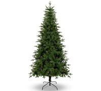 Uten 7.5ft Artificial Christmas Tree, with Realistic PE Leaves Artificial Indoor Home Xmas Tree Decoration, 860 Natural Looking PE & PVC Tips, Hinged Branches Metal Stand, 2 Styles Branches, Reusable
