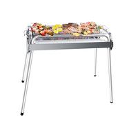 Uten Barbecue Grill, 430 Rustproof Stainless Steel Barbecue Grill, Two Heights Adjustable, Outdoor Charcoal BBQ for 5-10 Persons Family Picnic Garden Terrace Camping Travel Barbecue Party