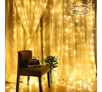 Uten Christmas Fairy String Lights 3m*3m 300 LED Copper Wire Light Battery Powered Warm White Festival Decorations Party Wedding Indoor Outdoor