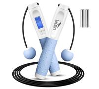Uten Cordless Skipping Rope, Digital Ropeless Skipping Rope with Counter, Adjustable Length Jumping Rope for Adults Kids, Weighted Handles, for Exercise, Fitness, Crossfit, Boxing, Gym