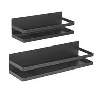 Uten Large Magnetic Spice Rack for Refrigerator, 2 Pack Strong Magnetic Shelves, Magnetic Shelf Moveable Fridge Organizer for Kitchen Holding Spices, Jars, Perfect Space Saver Storage Spice Rack