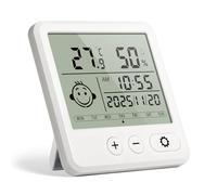 Uten Large-Screen Digital Thermo-Hygrometer Indoor, Measuring Indoor Temperature and Humidity, 3.94-Inch Large Screen, Includes Calendar and Time, Suitable for Indoor Spaces such as Homes and Offices