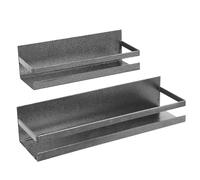 Uten Magnetic Spice Rack Organizer, 2 Pack Magnet Shelf Spice Racks, Wall Mounted Seasoning Organizer for Cabinet Refrigerator Space Saving Kitchen Organization