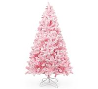 Uten Pink Christmas Tree with 1200 Branch Tips and Foldable Stand for Indoor/Outdoor Decoration