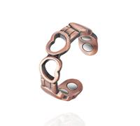 UtenoTureH Copper Rings, 99% Pure Copper Heart Adjustable Magnetic Ring for Women, Fahion Jewelry Gifts