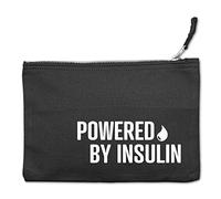 Utensil Bag for Diabetes Accessories POWERED BY INSULIN myDili Diabetes Black