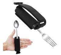 Utensil Cuff Holder Strap,Universal Hand Strap for Holding Utensils,Adjustable Spoon Fork Holder Strap, Adaptive Utensils Aids for Elderly or Parkinson Arthritis Tremors Patient to Hold Cutlery