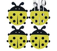 Utensil Cutlery Holder Bag, Felt Cutlery Holder Bag - Reusable Silver Protective Bags | Portable Tableware Display Bag for Spoons, Forks and Utensils, yellow, see description, See description
