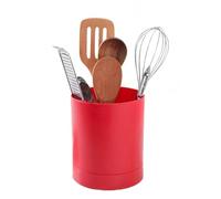 Utensil Holder 5.7 x 6.5 Inch PP Plastic 360 Degree Rotatable Simple Chopstick Basket Tableware Storage Container for Home Kitchen(Red)