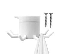 Utensil Holder Hooks- Kitchen Utensil Holder Hooks| 360° Rotating Folding Utensil Hanging Racks Wall Mounted| Self Adhesive Under Cabinet Tools Hanger Organizer Hook Punch Free for Kitchen Bathroom