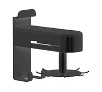 Utensil Hooks, Wall Mounted Hanger, Rust Proof Space Saver Compact Sleek Style Adhesive Quick Install Metal Frame Rotating, Storage Rack for Home Kitchen Bathroom, 6.10 * 1.38 * 1.18Inches, Black