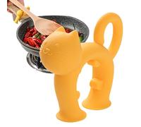 Utensil Rest Pad - Cute Spoon Stand, Heatproof Tool Mount, Compact Clip Support | Hangable Cat Shaped Silicone Frame, Non Slip Pan Edge Slot for Cooking Sessions & Compacts Kitchen Space Solutions