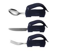 Utensils for Elderly | 3X Adaptive Elderly Cutlery for Hand Tremors | Stainless Steel Spoon Fork Set, Adaptive Eating Flatware for Muscle Weakness, Disability