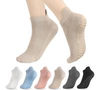 Utensilsto Pilates Yoga Socks, Non-Slip Socks Women's Socks Non-Slip Stopper Socks Women's Non-Slip Socks for Pilates, Yoga, Dance, Fitness, Home, Hospital, Black, white, dark grey, blue, pink and