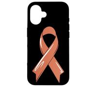 Uterine Cancer Awareness Ribbon Fighter Endometrial Chemo Case for iPhone 16