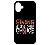 Uterine Cancer Awareness Ribbon Survivor Endometrial Chemo Case for iPhone 16 Plus