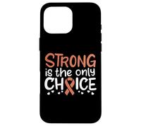 Uterine Cancer Awareness Ribbon Survivor Endometrial Chemo Case for iPhone 16 Pro Max