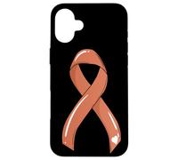 Uterine Cancer Ribbon Survivor Fighter Endometrial Chemo Case for iPhone 16 Plus