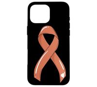 Uterine Cancer Ribbon Survivor Fighter Endometrial Chemo Case for iPhone 16 Pro Max