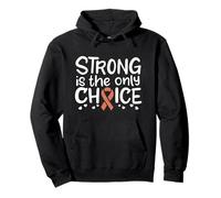 Uterine Cancer Survivor Fight Endometrial Chemo Gift Ribbon Pullover Hoodie