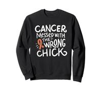 Uterine Cancer Survivor Fight Endometrial Chemo Gift Ribbon Sweatshirt