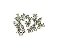Uterui 10pcs Tiny Rivets Mini Eyelets Silver Buttons for Making BJD Dolls Clothes Shoes Sewing Accessories 2.5mm