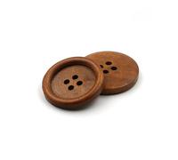 Uteruik 100pcs Round Wooden Buttons 4 Holes Sewing Buttons Replacement Crafting Bulk for Knitting Arts Crafts and Clothes 18mm (#C)