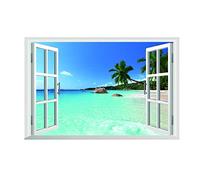 Uteruik 3D Window View Removable Wall Art Sticker Vinyl Decal Home Decor (Style-2)