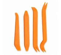 Uteruik 4-Piece Car Trim Removal Tool Kit, Orange Plastic Pry Tools | 140, 160, 185 and 220 mm wedge and fork profiles, for dashboard, radio, door-panel and trim clips; check fit before use