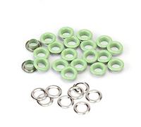 Uteruik 6mm Eyelets and Washers Grommets Rust Proof for Fabric Curtains Leather Tarpaulin Arts & Craft, 100pcs (Light green)