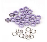Uteruik 6mm Eyelets and Washers Grommets Rust Proof for Fabric Curtains Leather Tarpaulin Arts & Craft, 100pcs (Purple)