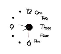 Uteruik Acrylic Mirror Wall Stickers Clock Wall Decals Murals for Living Room Bedroom Stair Wall Decor 50cm x 50cm (#A)