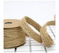 Uteruik Burlap Rope Ribbon Braided Jute Hessian Ribbon for Gift Wrapping Wedding Event Party and Home Decoration 1.8cm x 10m