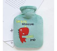 Uteruik Classic Rubber Hot Water Bottle with Dinosaur Patterns Short Soft Fleece Cover - 500ml, 1 Set