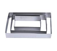 Uteruik Cookie Cutter Moulds Rectangle Stainless Steel Biscuit Cutters Molds for DIY Baking Cake Fondant Sugarcraft Pastry Decoration, 3pcs