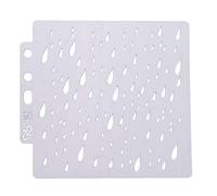 Uteruik Drawing Painting Stencil Templates - Water Drop Plastic Scrapbooking Embossing Template for Notebook Diary Scrapbook Journaling Card, 1pcs
