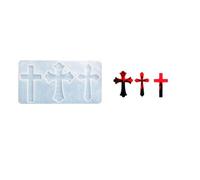 Uteruik Halloween Silicone Resin Mould Cross Earrings Pendant Mould Epoxy Resin Casting Molds for Making Resin Casting Crafts Decoration