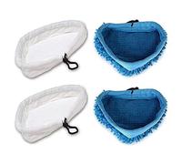 Uteruik Microfibre Cloths Universal Cleaning Pads compatible with X5 and Vax S2 Steam Mops, 2pcs Microfibre Pads, 2pcs Coral Microfibre Pads