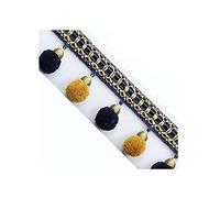 Uteruik Pom Pom Trim Ball Fringe Tassel Trimming Fringe Braid Ribbon for Curtains Table Sewing Fabric 3m (#D)