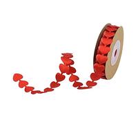 Uteruik Satin Ribbons Love-Heart Shaped Ribbon Roll for Gift Wrapping Floral Wedding Bow Making Trimming Sewing Craft Projects (#B)