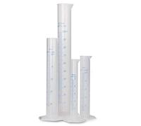 Uteruik Transparent Measuring Plastic Graduated Cylinder 10ml/25ml/50ml/100ml (4pcs)