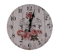 Uteruik Vintage Wall Clock Rustic Shabby Chic Home Kitchen Wooden 30cm Decor