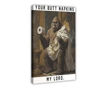 UTGN Bigfoot Butt Napkins Animals Poster Canvas Poster Bedroom Decor Landscape Decor Gift 20x30inch(50x75cm)